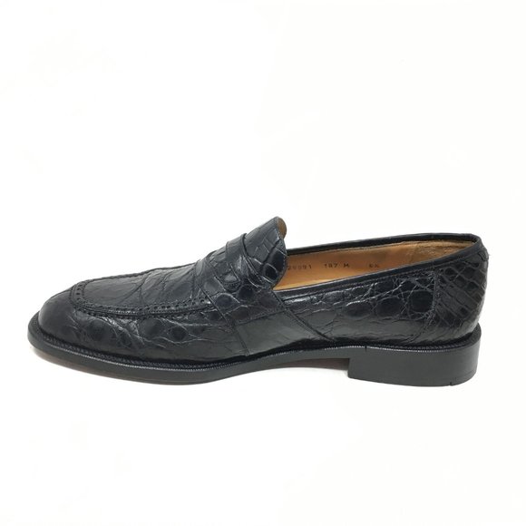 Brass Boot Loafers Shoes Size 8.5 Full Crocodile main image 8